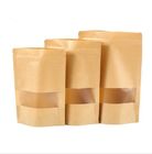 Il sacchetto bianco di condizione dell'imballaggio alimentare di carta kraft sventa i sacchi di carta di Brown con la chiara finestra